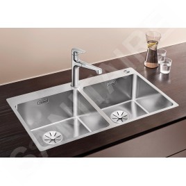 Blanco Andano 400 - Évier 865x500 mm avec commande excentrique PushControl, inox 525249