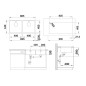 Blanco Andano 400 - Évier, 865x440 mm, InFino, inox 522987