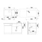 Blanco Subline 700 - Évier en silgranit, 730x460 mm, avec accessoires, InFino, blanc 523456