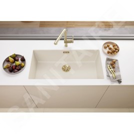 Blanco Accessoires - Garniture de vidage C-overflow, pour évier double, doré 203477