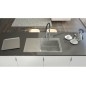 Alveus Pure Up - Évier 790x525 mm, avec commande du vidage, bac à droite, inox 1123790