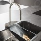 Hansgrohe M81 - Mitigeur d'évier Aquno Select avec bec extractible et jet plat, sBox, simili inox 73837800