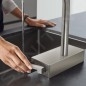 Hansgrohe M81 - Mitigeur d'évier Aquno Select avec bec extractible et jet plat, sBox, simili inox 73837800