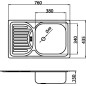 Novaservis Éviers - Évier 435x760 mm, inox DR43/76 Novaservis Éviers - Évier 435x760 mm, inox DR43/76