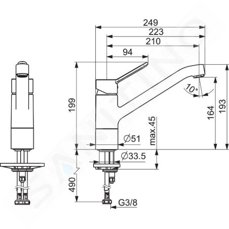 Hansa Primo - Mitigeur d’évier, chrome 49482203
