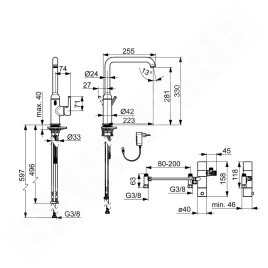 Hansa Vantis Style - Mitigeur d’évier électronique, alimentation secteur, chrome 54212209