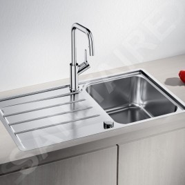 Blanco Lemis 45 - Évier, 860x500 mm, avec commande du vidage, inox brossé 523031