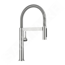 Blanco Culina S - Mitigeur d’évier avec bras flexible et douchette, acier 527467