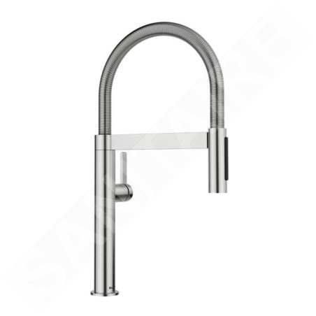 Blanco Culina S - Mitigeur d’évier avec bras flexible et douchette, acier 527467