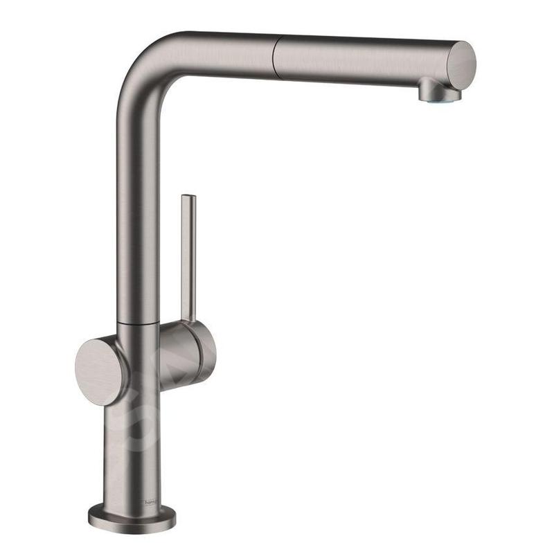 Hansgrohe M54 - Mitigeur d’évier Talis avec douchette extractible, chrome noir brossé 72808340