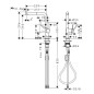 Hansgrohe M54 - Mitigeur d’évier Talis avec douchette extractible, chrome noir brossé 72808340