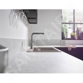 Hansgrohe M54 - Mitigeur d’évier Talis avec douchette extractible, chrome noir brossé 72808340