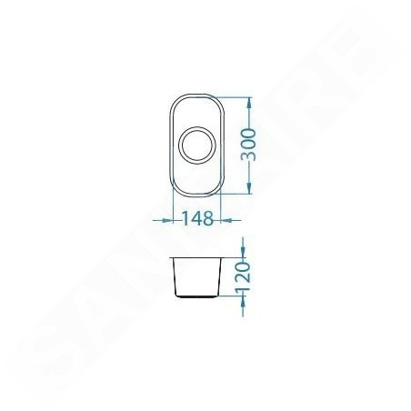 Alveus Variant - Évier 148x300 mm, inox 1079965