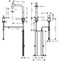 Hansgrohe M71 - Mitigeur d'évier M7120-H200 avec douchette extractible, installation 2 trous, sBOX, noir mat 73818670