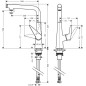 Hansgrohe Talis Select M51 - Mitigeur d’évier 300 avec bec orientable, aspect inox 72820800