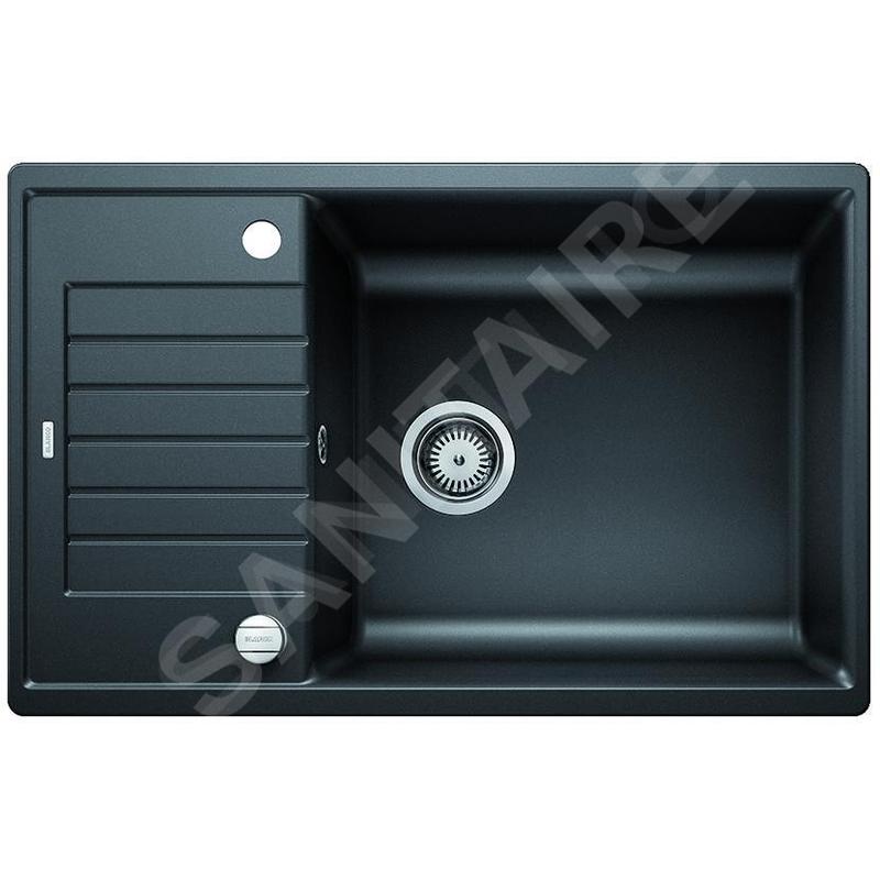 Blanco Zia XL 6 - Évier en silgranit, 780x500 mm, avec commande de vidage, noir 526018