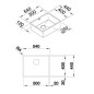 Blanco Zerox 500 - Évier, 540x440 mm, inox Dark Steel 526243