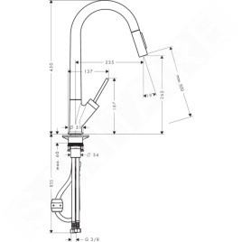 Axor Starck - Mitigeur d’évier, aspect inox 10821800