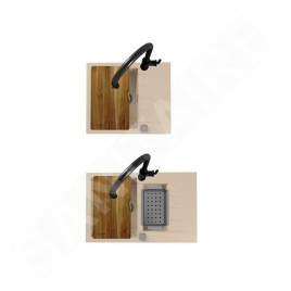 Alveus Accessoires - Planche à découper pour évier Cadit, 440x250, bois 1133157