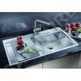 Blanco Divon II - Évier, 1000x510 mm,avec égouttoir et commande excentrique , inox 521660