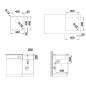 Blanco Solis 400 - Évier, 440x440 mm, inox brossé 526117 Blanco Solis 400 - Évier, 440x440 mm, inox brossé 526117