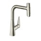 Hansgrohe Talis Select M51 - Mitigeur d'évier Talis Select avec douchette extractible, simili inox 72824800