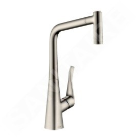 Hansgrohe Metris New - Mitigeur de cuisine 320 avec douchette extractible, aspect inox 14820800