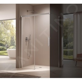 Kermi NICA - Porte de douche D2L 143x200 cm, gauche, argent brillant/verre transparent NID2L14320VPK