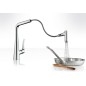 Hansgrohe Metris New - Mitigeur de cuisine 320 avec douchette extractible, aspect inox 14820800