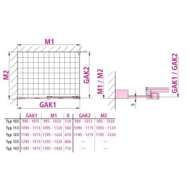 Kermi NICA - Porte de douche D2L 143x200 cm, gauche, argent brillant/verre transparent NID2L14320VPK