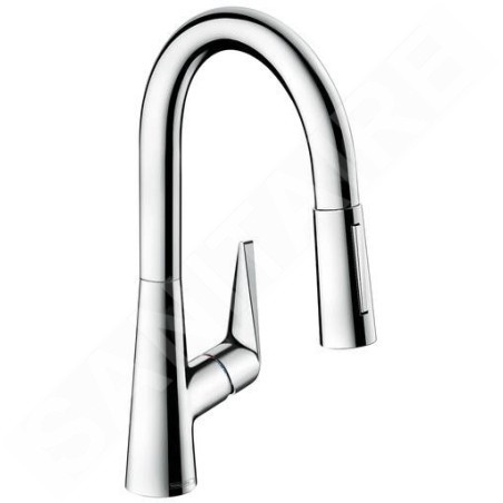 Hansgrohe Talis M51 - Mitigeur d'évier M5116-H160 avec douchette extractible, sBox, chrome 73850000
