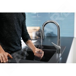 Hansgrohe Talis M51 - Mitigeur d'évier M5116-H160 avec douchette extractible, sBox, chrome 73850000