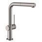 Hansgrohe M54 - Mitigeur d'évier Talis avec bec extractible, sBox, chrome noir brossé 72809340