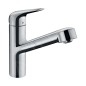 Hansgrohe Focus M42 - Mitigeur d'évier M427-H150 ECO, avec bec extractible, EcoSmart, chrome 71865000