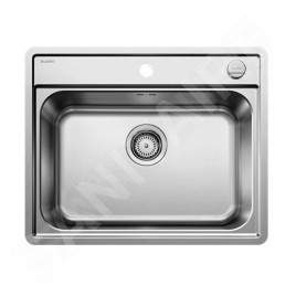 Blanco Lemis 6 - Évier, 615x500 mm, avec commande du vidage, inox brossé 525109