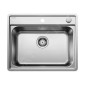 Blanco Lemis 6 - Évier, 615x500 mm, avec commande du vidage, inox brossé 525109