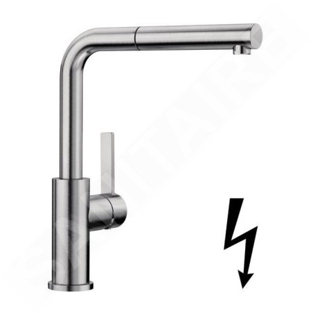 Blanco Lanora S - Mitigeur d’évier avec douchette extractible, inox brossé 525126