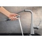 Blanco Lanora S - Mitigeur d’évier avec douchette extractible, inox brossé 525126