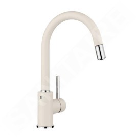 Blanco Mida S - Robinetterie d’évier avec bec extractible, blanc doux/chrome 526968