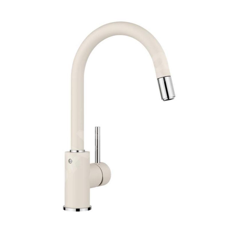 Blanco Mida S - Robinetterie d’évier avec bec extractible, blanc doux/chrome 526968