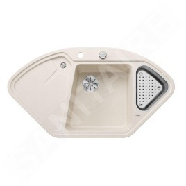 Blanco Delta II - Évier en silgranit 1057x575 mm, avec commande de vidage et accessoires, InFino, blanc doux 527055