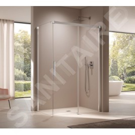 Kermi NICA - Porte de douche D2R 103x200 cm, droite, argent brillant/verre transparent NID2R10320VPK
