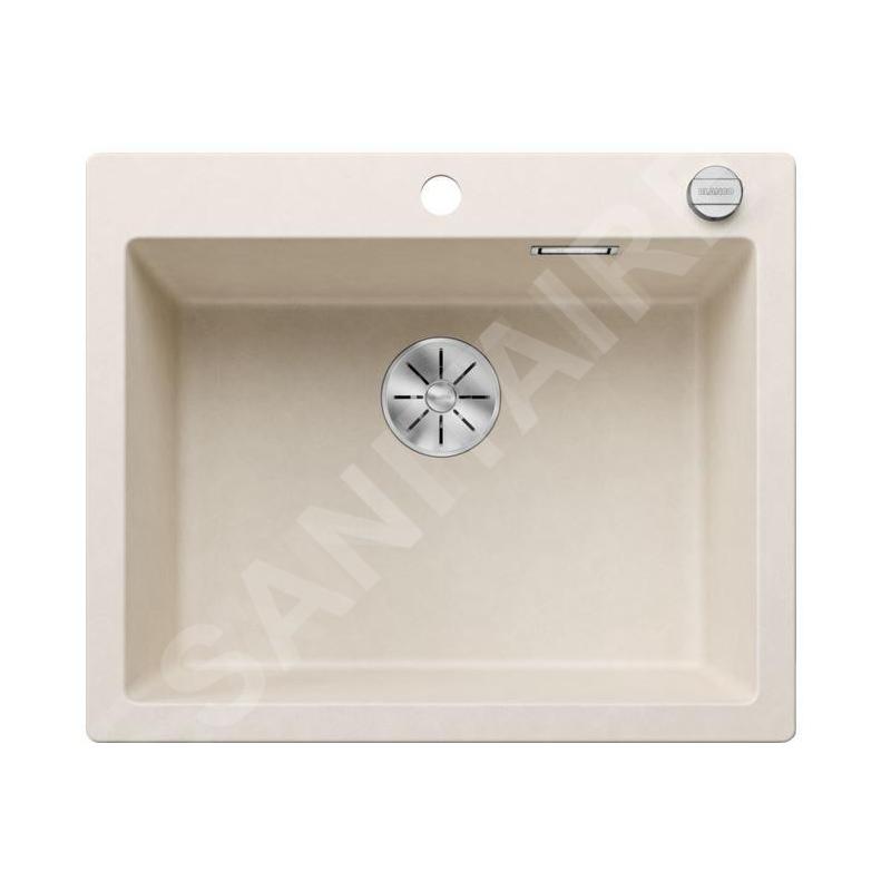 Blanco Pleon 6 - Évier en Silgranit, 615x510 mm, avec commande du vidage, InFino, blanc doux 527136