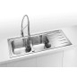 Alveus Line Maxim - Évier 1160x500 mm, avec commande du vidage, inox 1087975