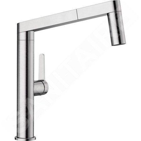 Blanco Panera S - Mitigeur d’évier avec douchette extractible, inox brossé 521547