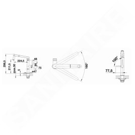 Blanco Panera S - Mitigeur d’évier avec douchette extractible, inox brossé 521547