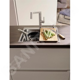 Blanco Panera S - Mitigeur d’évier avec douchette extractible, inox brossé 521547