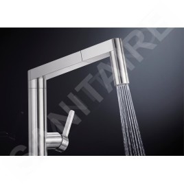 Blanco Panera S - Mitigeur d’évier avec douchette extractible, inox brossé 521547