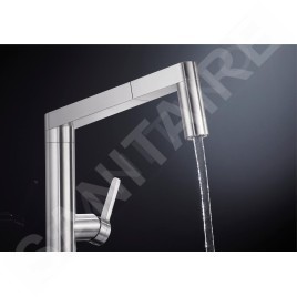 Blanco Panera S - Mitigeur d’évier avec douchette extractible, inox brossé 521547