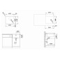 Blanco Solis 450 - Évier, 490x440 mm, inox brossé 526120